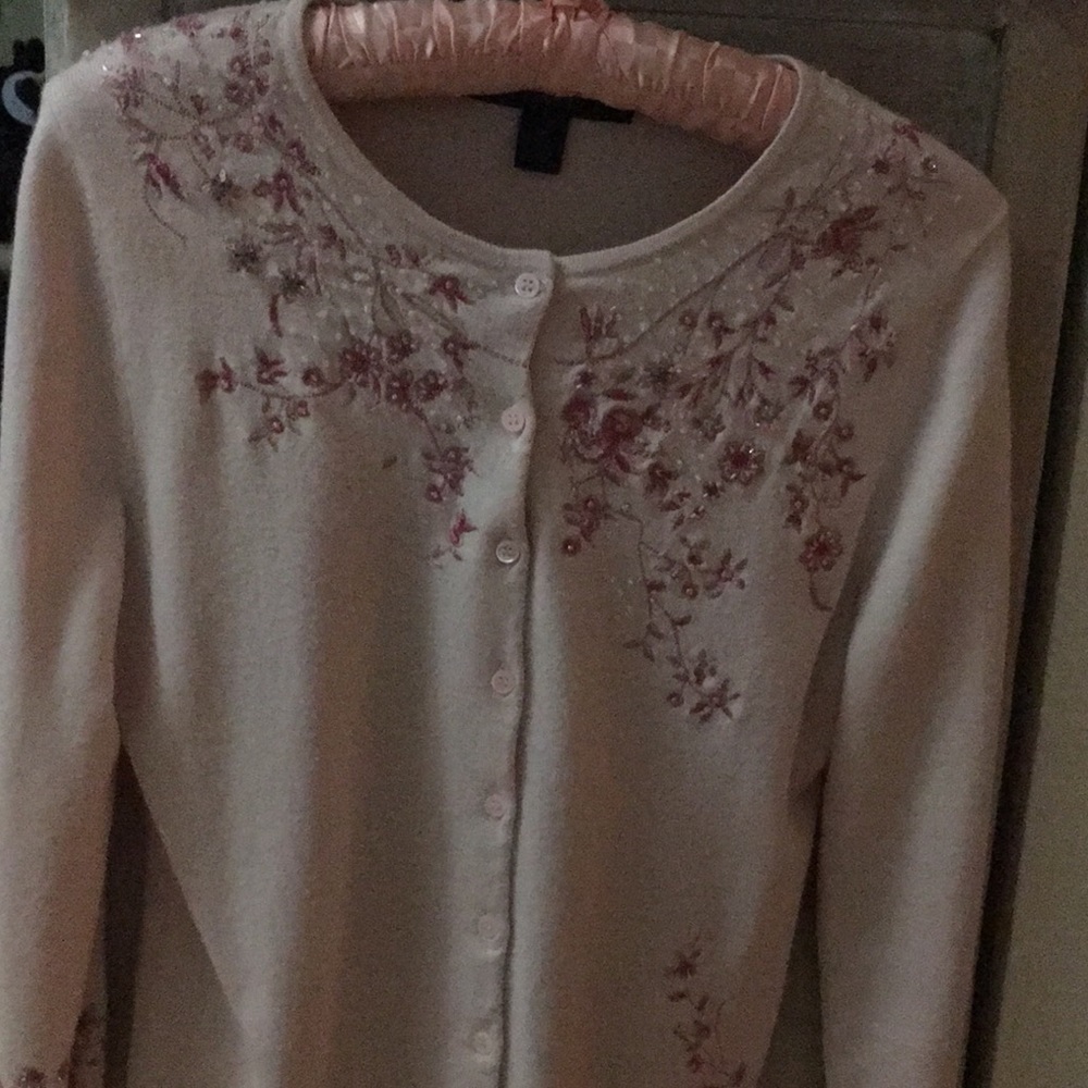 Floral & Beaded Cardigan
